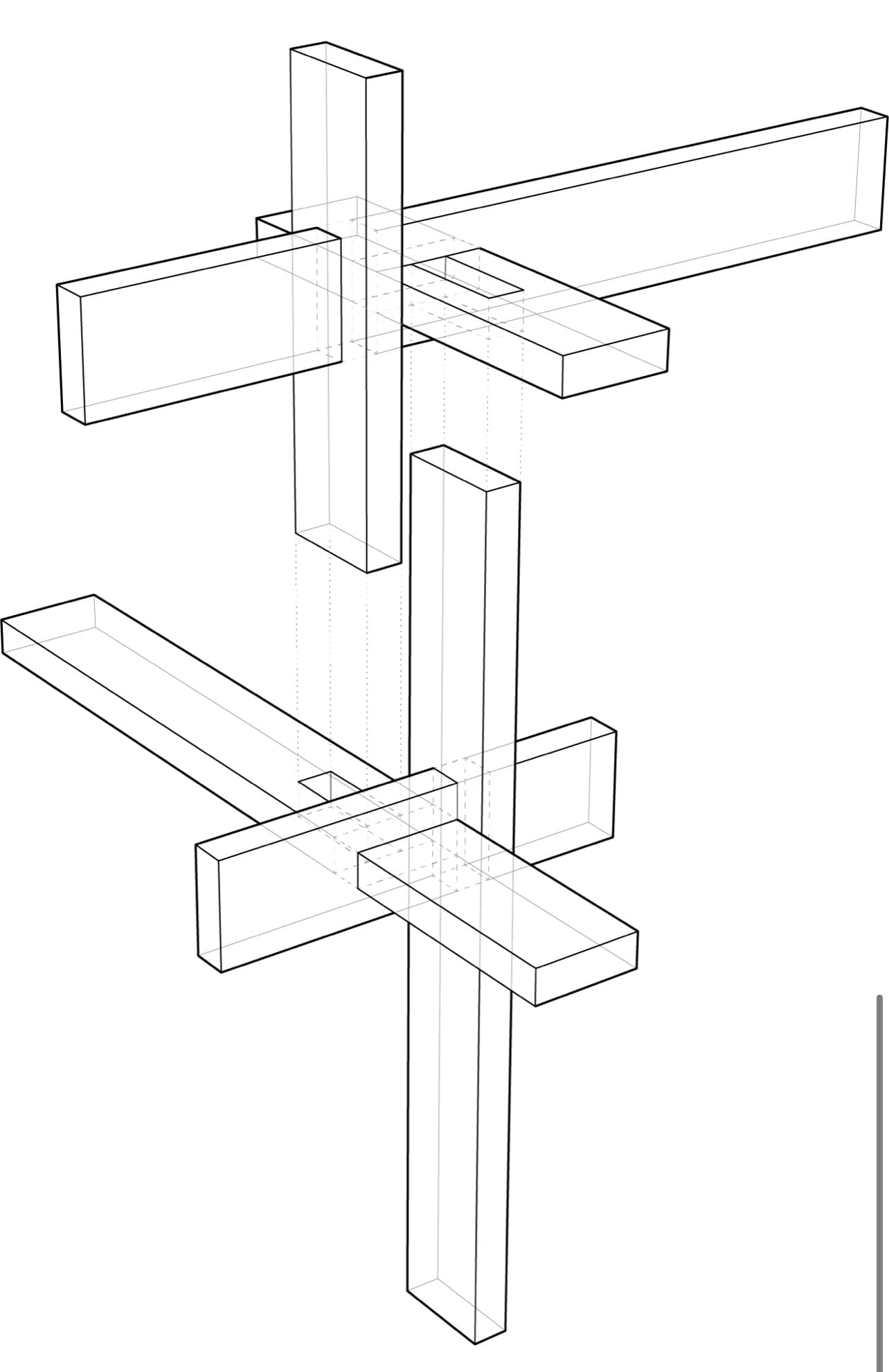 Technical exploded-view drawing showing the table assembly and component layout